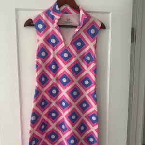 Mahi Gold Geometric Sleeveless Tunic Dress XS